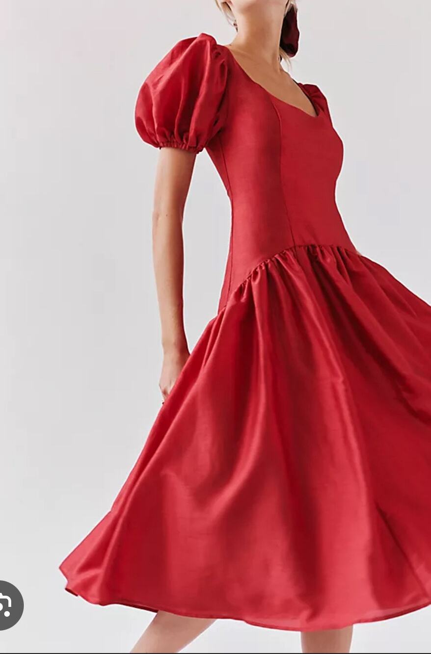Free People Hutch Brighton Dress Red Size 10